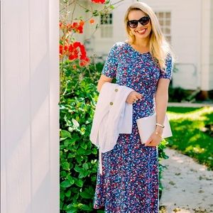 NWT Draper James Tammy Midi T-Shirt Dress in Spring Ditsy Floral